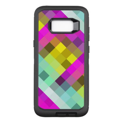 Cool &amp; Popular Neon Colored Mosaic Pattern OtterBox Defender Samsung Galaxy S8+ Case