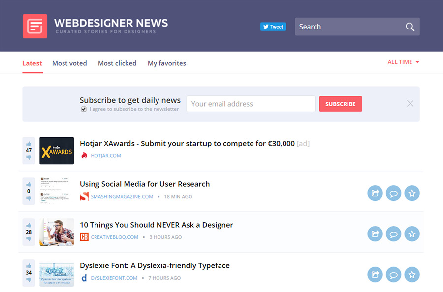 webdesigner newsletter
