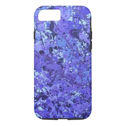 Purple splatter paint phone case