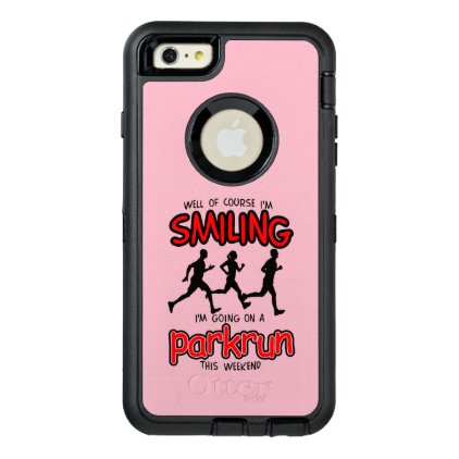 Smiling parkrun this weekend (blk) OtterBox defender iPhone case