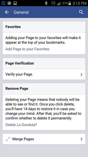 Find Page Verification and tap Verify Your Page directly below that.