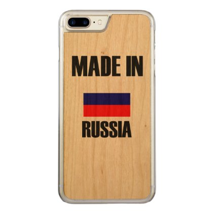Made In Russia Flag Carved iPhone 7 Plus Case