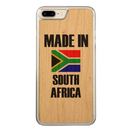Made In South Africa Flag Carved iPhone 7 Plus Case