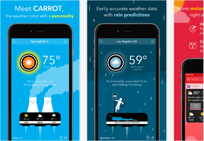 CARROT-Weather Best iPhone Weather Apps With Accurate Forecast