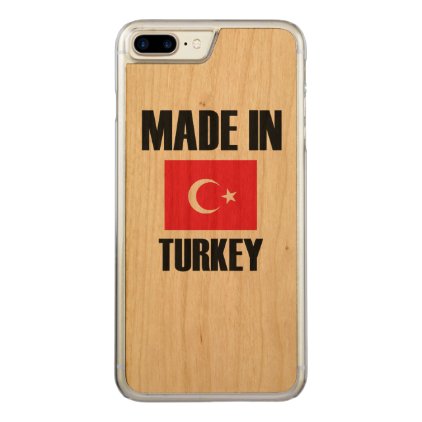 Made In Turkey Flag Carved iPhone 7 Plus Case