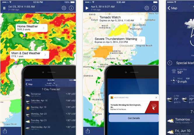 NOAA-Radar-Pro Best iPhone Weather Apps With Accurate Forecast