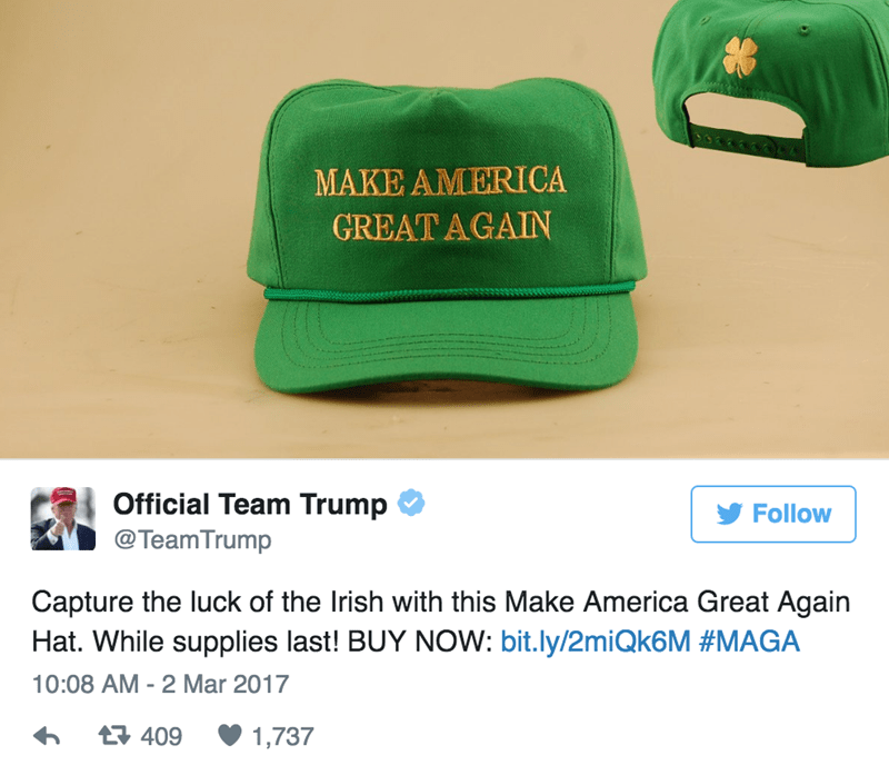 roasting,St Patrick's Day,donald trump,political pictures