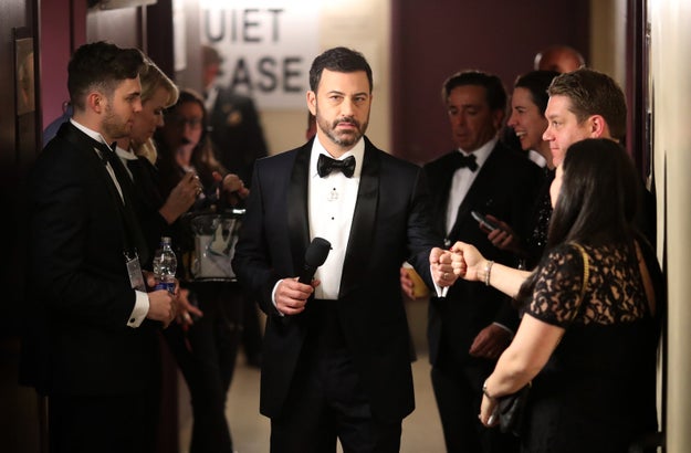 Jimmy Kimmel before stepping on stage as the host of the 2017 Oscars.