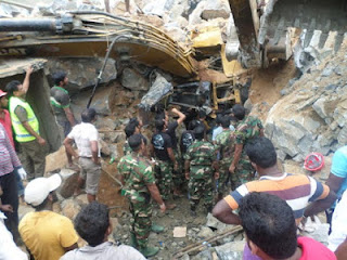  2 dead with earth embankment collapsing in Moragahakanda Kalu Ganga Project