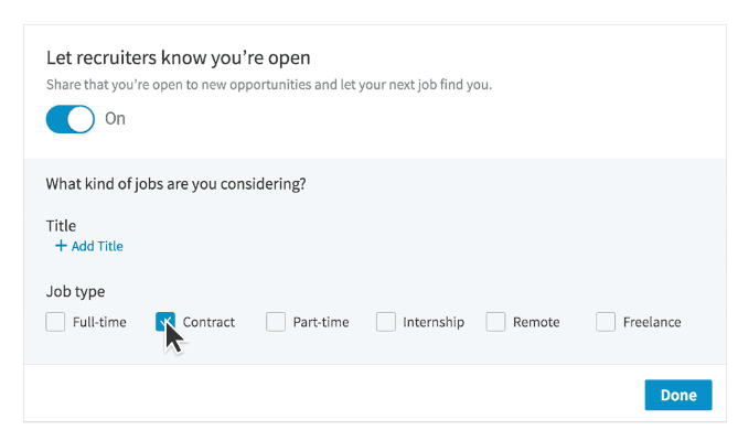 With LinkedIn's new Contractor Targeting feature, hiring managers can target job seekers who are more likely to be interested in contract roles based on their preferences or profile history.