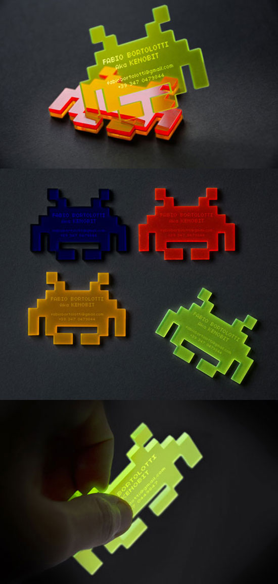 Space Invaders Business Card design Inspiration