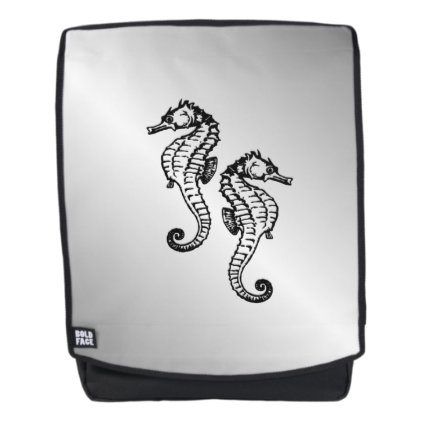 Seahorse Silver Backpack