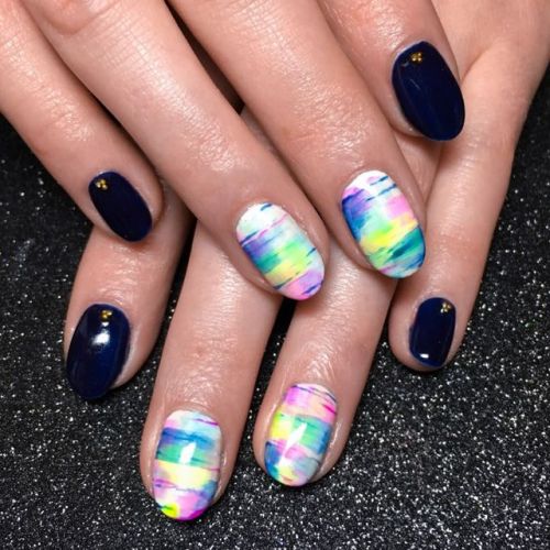 Colorful sideways swipes, inspired by @tati_nail. In love with...