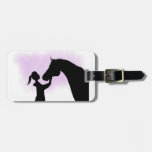 Silhouette Horse luggage tag