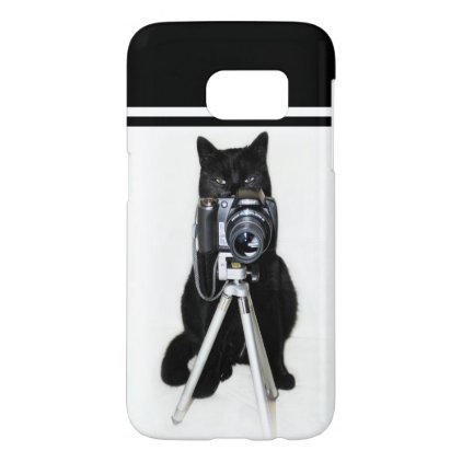 Cat with the camera samsung galaxy s7 case