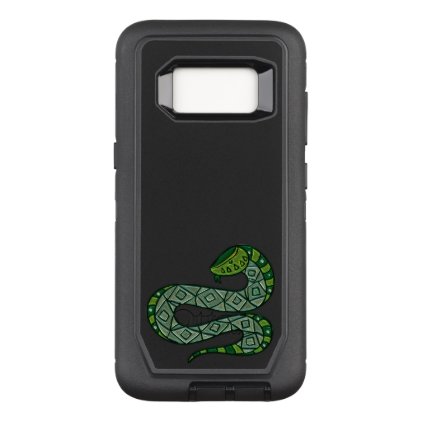 Cool and Trendy Green Fashion Snake Serpent OtterBox Defender Samsung Galaxy S8 Case