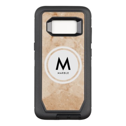 Elegant Marble Stone Monogram OtterBox Defender Samsung Galaxy S8 Case