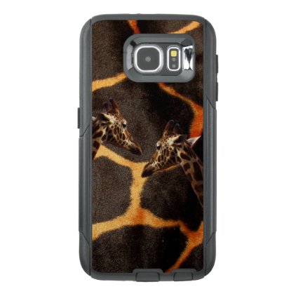 Giraffes On Exotic Giraffe Background, OtterBox Samsung Galaxy S6 Case