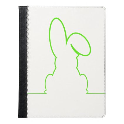 Contour of a hare light green iPad case