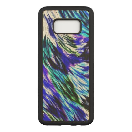 Beautiful Abstract Blue Green White Purple Pattern Carved Samsung Galaxy S8 Case
