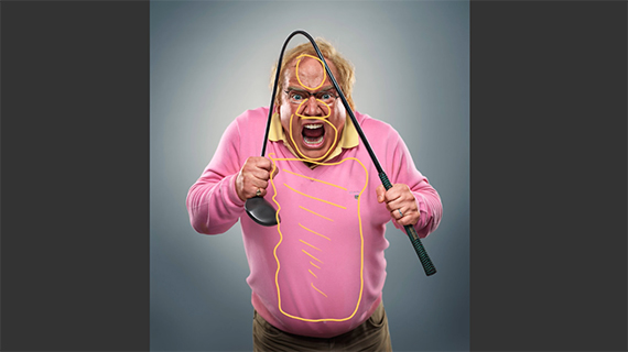 lighting guide, How to create an angry man image