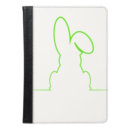 Contour of a hare light green iPad air case