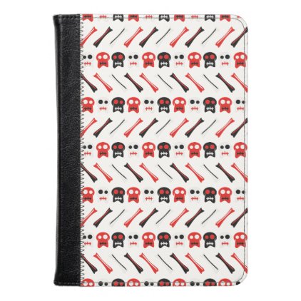 Comic Skull with bones colorful pattern Kindle Case