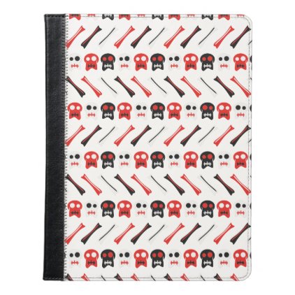 Comic Skull with bones colorful pattern iPad Case