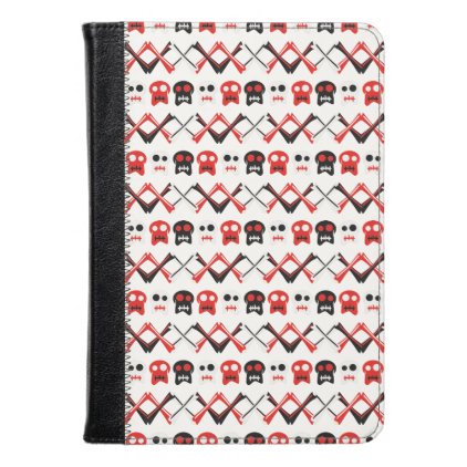 Comic Skull with crossed bones colorful pattern Kindle Case