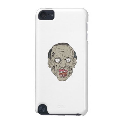 Zombie Head Front Drawing iPod Touch (5th Generation) Case