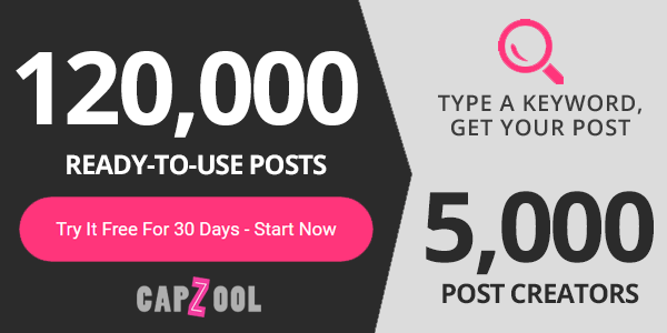 Capzool Ready-made Posts for Your Social Media