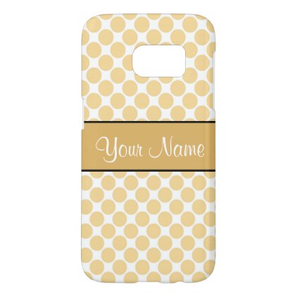 Gold Polka Dots On Gold Background Samsung Galaxy S7 Case