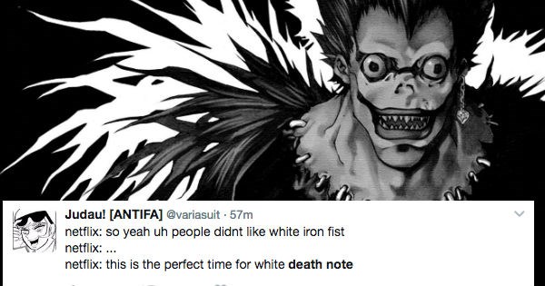 anime,death note,twitter,racism,whitewashing,reactions,angry