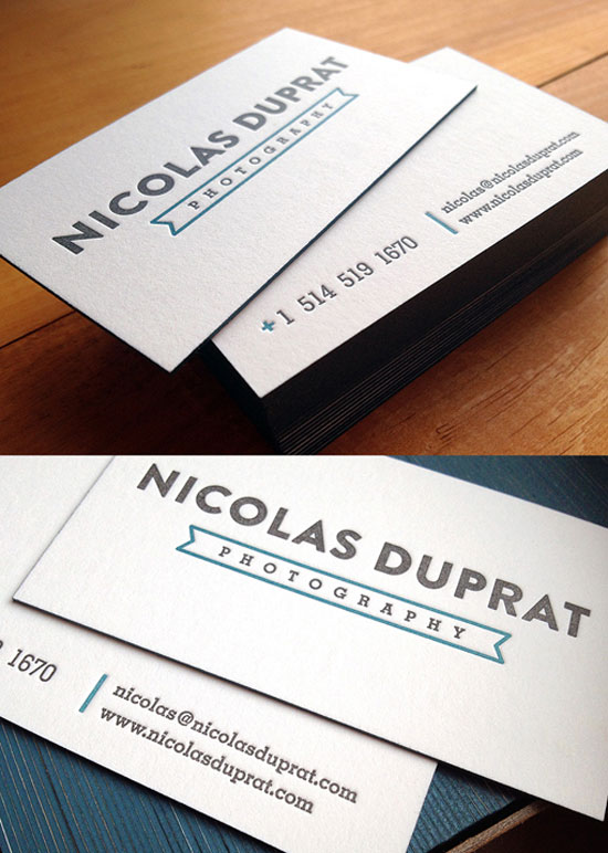 Nicolas Duprat Photography Business Card Design Inspiration