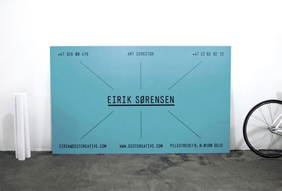 Eirik Sorensen Business Card Design Inspiration