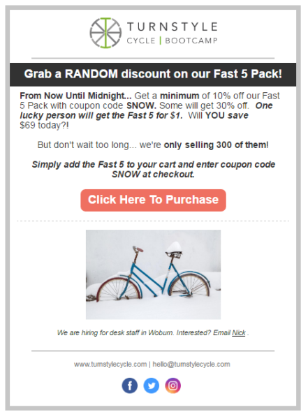 Measure Email Marketing example 1