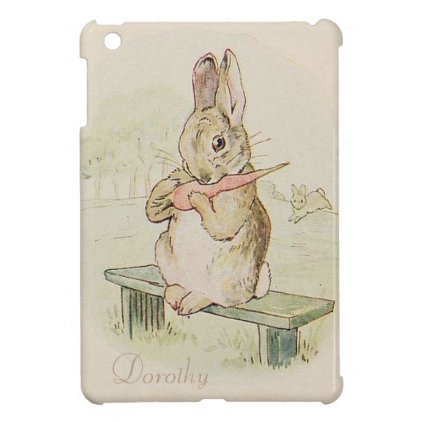 RABBIT EATING A CARROT, LOVELY BUNNY IPAD COVER