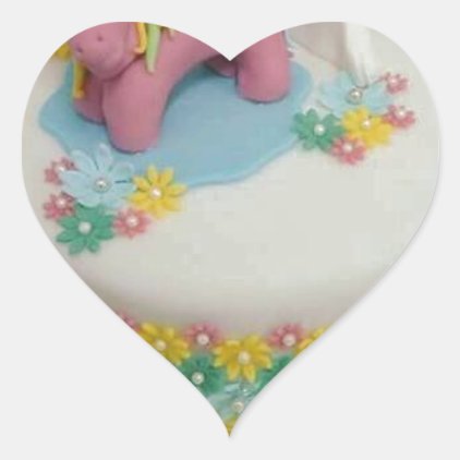Pony cake 1 heart sticker