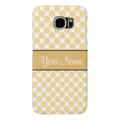 Gold Polka Dots On Gold Background Samsung Galaxy S6 Case