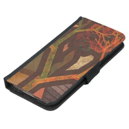 Beautiful Fractal Collage of an Origami Autumn Samsung Galaxy S5 Wallet Case