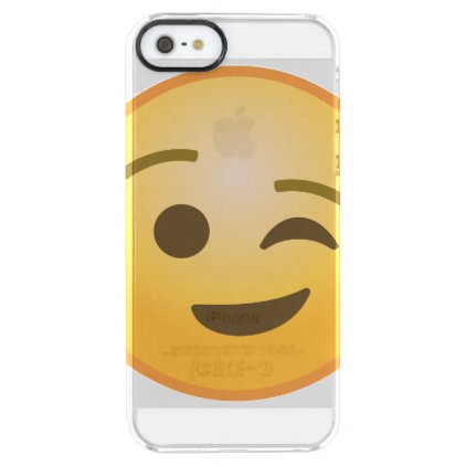Winking Emoji Clear iPhone SE/5/5s Case