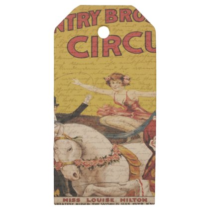 Vintage Circus Wooden Gift Tags