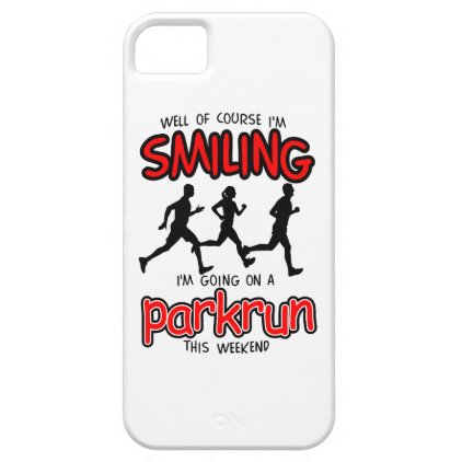 Smiling parkrun this weekend (blk) iPhone SE/5/5s case