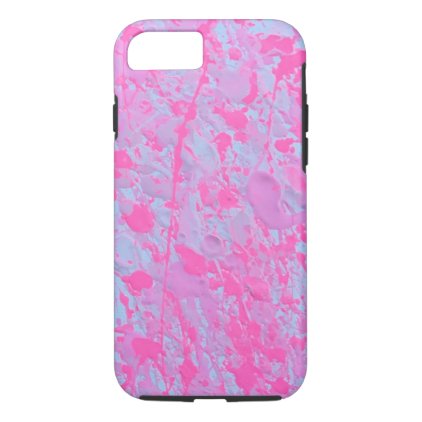 Pink splatter paint phone case