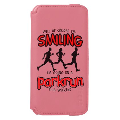 Smiling parkrun this weekend (blk) iPhone 6/6s wallet case