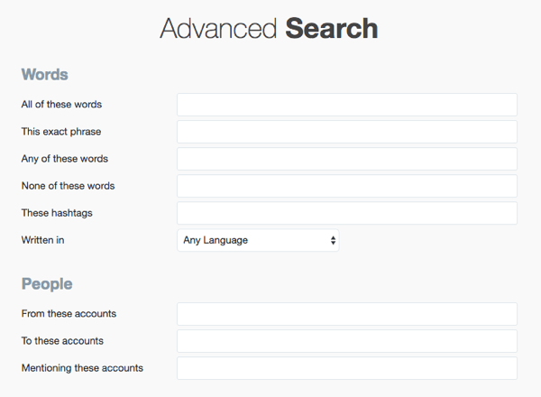Enter your search terms in Twitter Advanced Search.