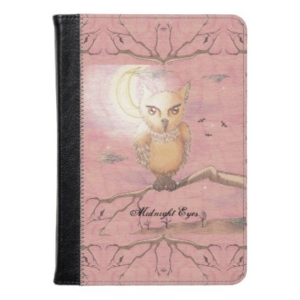 Midnight Eyes Cute Owl Goth Gothic Kindle Case
