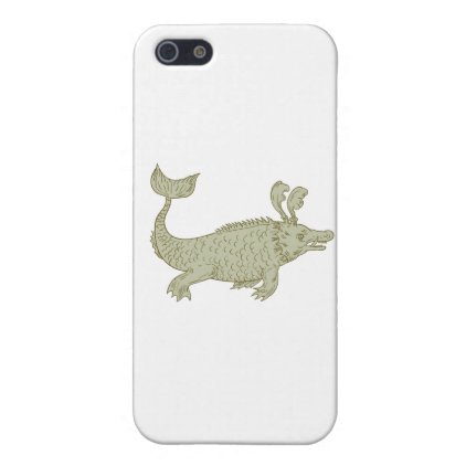 Ancient Sea Monster Drawing Case For iPhone SE/5/5s