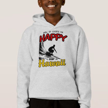 Happy Surfer HAWAII (blk) Hoodie