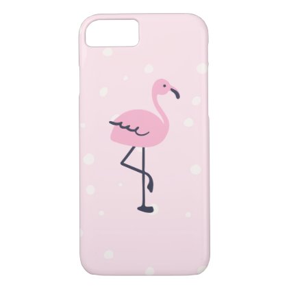Pink and navy flamingo phone case